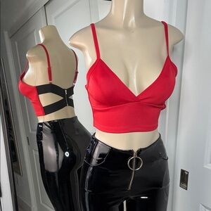 Red Strappy Women's Top Guess small